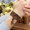 Jovivi Tibetan 6mm 8mm 108 Natural Tiger Eye Gemstone Beads Prayer Mala Bracelet Necklace